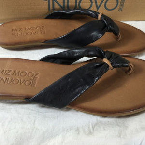 Miz Mooz Shoes - Women's Lagoon Thong Soft Leather Sandal Black Miz Mooz Shoes - Women's Lagoon Thong Soft Leather Sandal Black